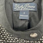 Lucky Brand Black Tweed Moto Jacket Cropped Zip Up Zip Pockets Lined Size S Photo 6