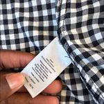 Talbots  Black/White Gingham Button Down Top SIZE S Photo 2