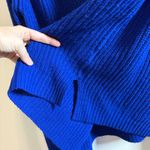 THML Sweater Women L Blue Trumpet Sleeve Royal Fall Business Casual Cozy Modest Photo 6