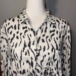 Rails  Rocsi Ivory Cheetah Print Long Sleeve Button Up Shirt Medium Photo 2