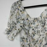 Abercrombie & Fitch  White Floral Puff Sleeve Cinched Bust Blouse Womens Small Photo 8