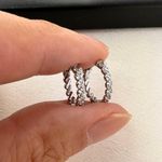 14mm Small Silver Hoop Earrings for Women Photo 3