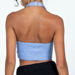 Princess Polly NEW  waterbell periwinkle blue halter knit top Photo 2