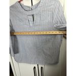 Urban Romantics  Size M Tunic Top Bell 3/4 Sleeves‎ Light Blue Coral Embroidered Photo 4