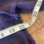 White + Warren purple cashmere vneck fringe trim sweater m Size M Photo 6