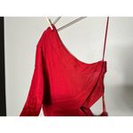 Alexis Jovanna Red One Shoulder Neckline Asymmetrical Hemline Gown Dress XL Photo 7