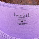 Kate Hill  Lavender Purple Short Sleeve Cotton T-Shirt Women's Size 2X Photo 1