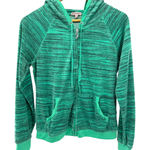 Juicy Couture Green Velour Zip Hoodie Crest Rhinestone Logo Y2K Tracksuit M Photo 0