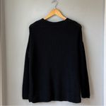 Jenni Kayne  V Neck Cotton Cabin Sweater Black Photo 4