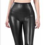 New Mix High Waisted Leather Pants by . Color Black. Size Medium. Photo 0