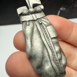 Ms Dee Golf Bag Brooch Brooch Pin With Earrings Pewter Silver Tone For Golfer Photo 4