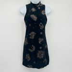 Ecote  UO Womens Black Velvet Celestial Moon Sun Stars Zodiac Print Dress Size S Photo 2