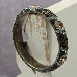 None Black Floral Rhinestone Gem Costume Boho Bracelet Fashion Jewelry Retro JB4-17 Photo 1