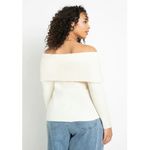 Eloquii  Cream Georgia Ribbed Off-the-Shoulder Sweater Size 18/20 Photo 1