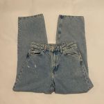 H&M  Loose Straight High Jeans Light Blue Photo 2