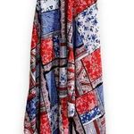 Slny Bandana-Print Handkerchief-Hem Dress Sleeveless V Neck MIDI Dress Photo 0