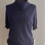 Cambridge Dry Goods Blue Turtleneck Sweater Silk Blend Pullover Size M NWT Size M Photo 0