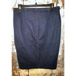 Ralph Lauren Denim skirt, leather trim, zipper, size 8 Blue Size M Photo 6