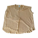 Athleta  Gold Ribbed Sleeveless Top Extra Large Photo 0