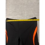 Saucony  Black/Orange Capri Leggings S Bicycle Shorts Bikercore Activewear Cycle Photo 4