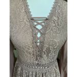 Topshop Lace Detail Mini Tie Dress Women's Size 4 Photo 3