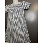 AG Adriano Goldschmied Dress Womens Medium Blue White Striped Off Shoulder Shift Photo 3