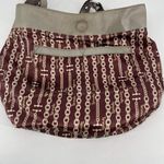 Tignanello Women's Leather Lined Crossbody Hobo Bag Gray Silver Metallic Large Silver Photo 4