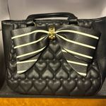 Betsey Johnson Betsy Johnson, adorable handbag, black with black & white bow. New without tags. Photo 0