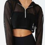 LF Hooded Sheer Crop Pullover  Photo 0