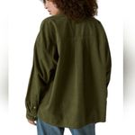 Lucky Brand NWT Women’s Corduroy Shirt Sz XXL Olive Green Button Up Long Sleeve Photo 2