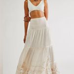 Free People  Kahula Smock Embrdrd Convertible Skirt Dress Green Tie Dye Sz Small Photo 13