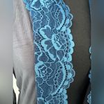 NWT Samantha Chang New York Lace Front Robe Smokey Gray w/Blue Moon Lace~Large Blue Photo 3