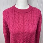 Philosophy Pink Cable Knit Crew Neck Sweater Size L Photo 1