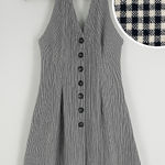 Rampage  Vintage 90s Black White Gingham Checkered‎ Pleated Halter Romper Size 3 Photo 0