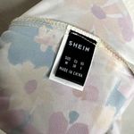 SheIn  Sleeveless Floral Halter Tie Neck Open Back Romper Orange Pink Size 6 Photo 2