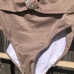 Gottex  Sexy one piece metallic gold Shimmer Swimwear 12 Photo 8