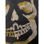 ZADIG&VOLTAIRE Skull Black Sweatshirt Gold Embellishment Raglan Sleeve Size S Photo 3