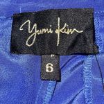 Yumi Kim Silk Royal Blue Pants Trousers Straight Leg Women Size 6 Pleated Dress Photo 1
