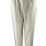 ZARA Women's White High Waisted Pleated Tapered Trousers Dress Pants Size S Photo 0