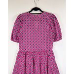 English Factory Womens Dress Pink Meredith Mini V Neck Puff Sleeve A Line Medium Photo 9