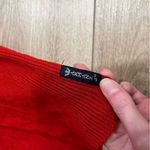 Armani Jeans Women’s Red Ribbed Cutout Twist Viscose Blend Sweater Size 12 Photo 1