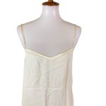 Jessica McClintock  Cream Slip Midi Dress Spaghetti Strap Small Slit Large Photo 1