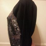 Victoria's Secret PINK Bling Crew Sweatshirt Size Small New Black Silver Sequins Photo 4