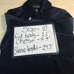 Ralph Lauren Lauren  Navy Velvet Double Breasted Peacoat Jacket Size 10 Photo 9