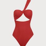 Berlook Red Textured One Shoulder One Photo 3