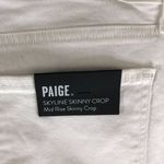 Paige  Womens Skyline Skinny Crop Jeans Mid Rise Crisp White Denim 32 Photo 4