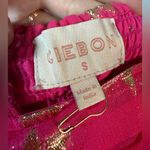 Ciebon Hot Pink and Gold Metallic Star Mini Dress Size Small Photo 2