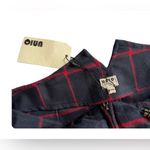 UNIQ Navy and Red Plaid Mini Academia School Skirt Photo 3
