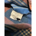 prAna  Plaid Button Down Long Sleeve Shirt Women's Small Blue Orange Collared Photo 5