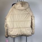 Avec Les Filles  Tan Hooded Puffer Jacket with Sherpa Lining Photo 8